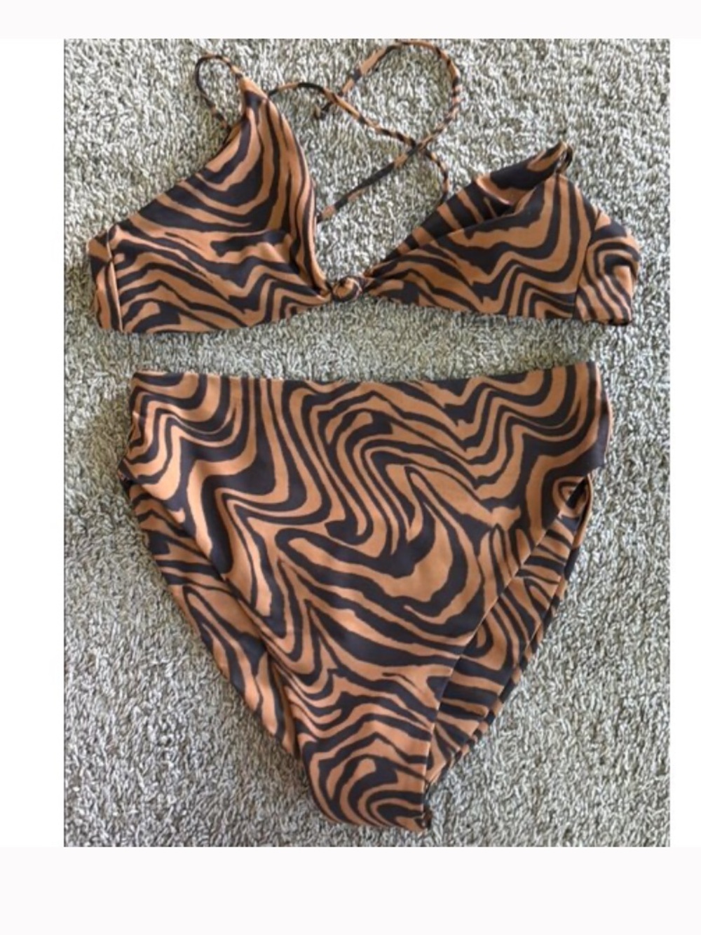 Skatie black and Brown Zebra Print Bikini